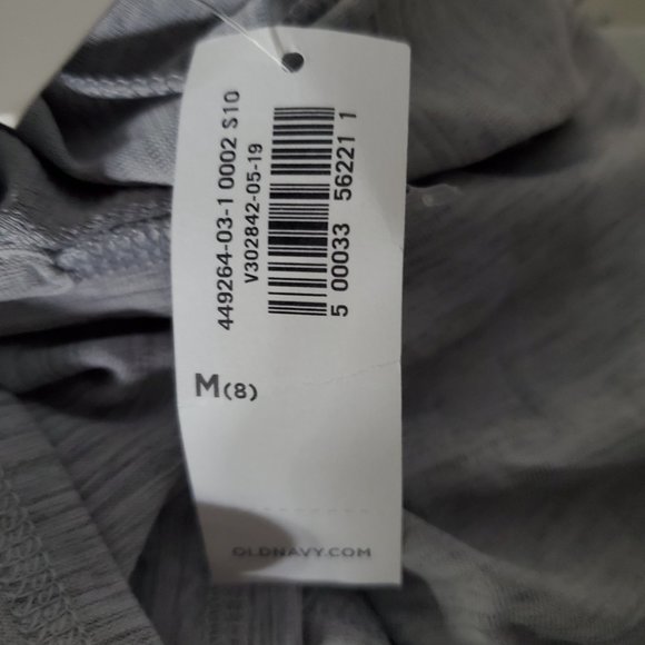 Old Navy Active Go-Dry Breathe On Floral Imprint Girls Grey Top Size 8 / M NWT - Picture 3 of 8